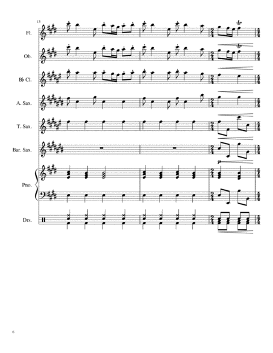 Four Seasons Medley Four Seasons Medley Large Ensemble scores gallery preview page 6