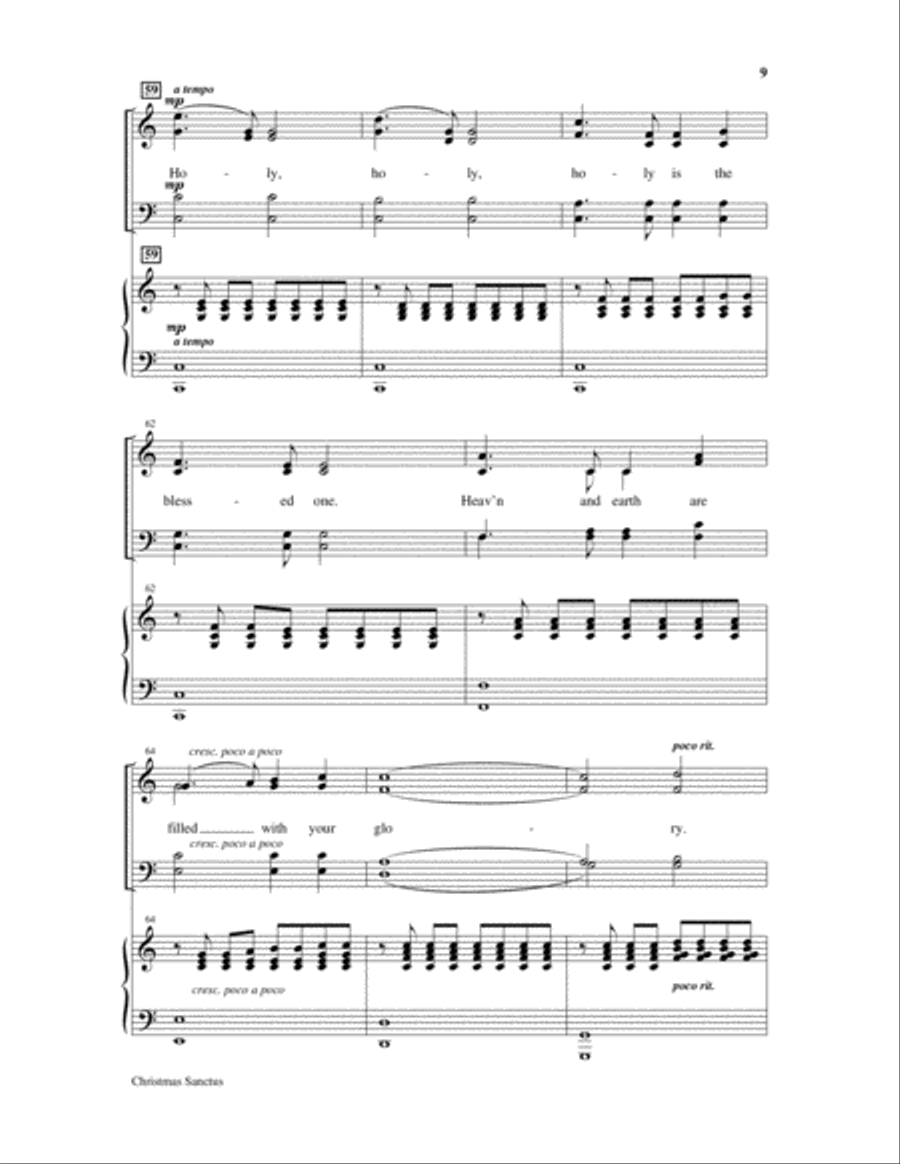 Christmas Sanctus 4-Part scores gallery preview page 10