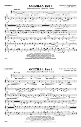 Book cover for Godzilla, Part 1: 1st B-flat Clarinet