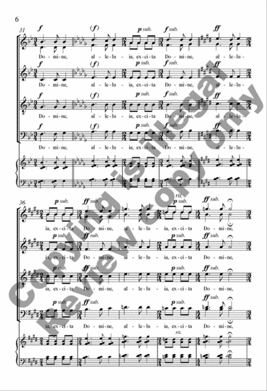Alleluia, excita Alleluia, excita 4-Part scores gallery preview page 6