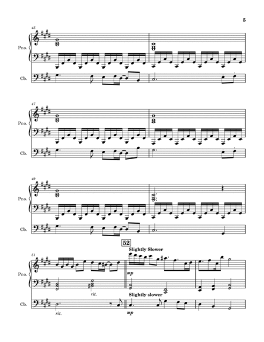 Bergentrückung Double Bass scores gallery preview page 5