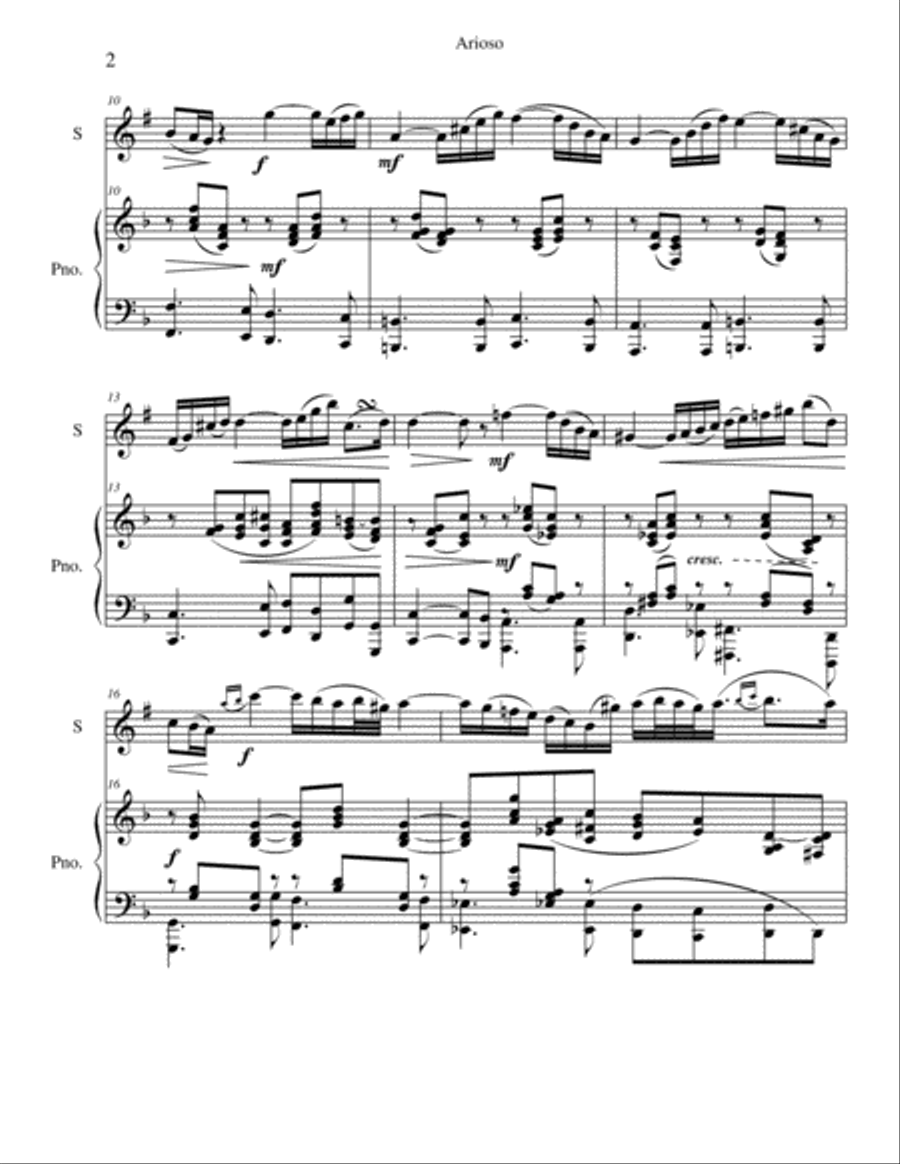 Arioso Arioso Bass Clarinet scores gallery preview page 2