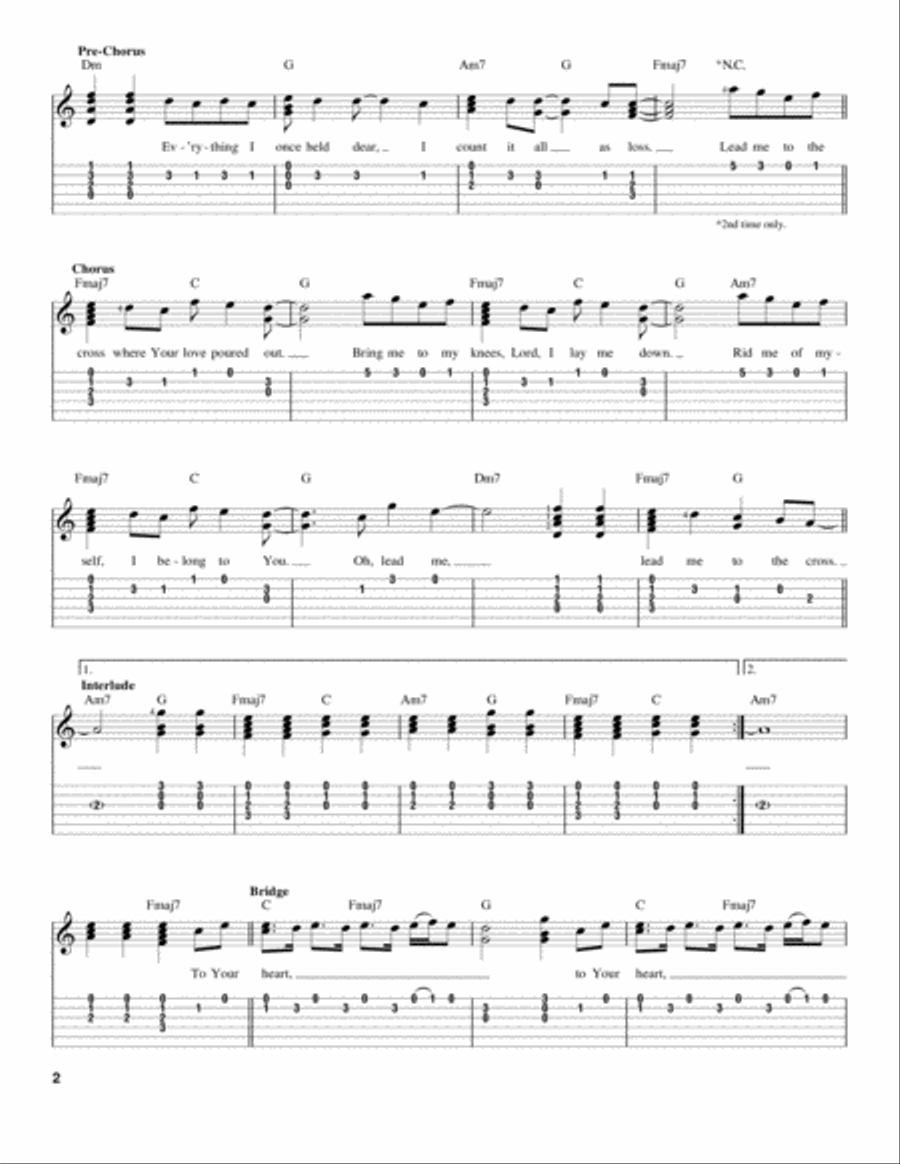 Lead Me To The Cross Acoustic Guitar scores gallery preview page 2