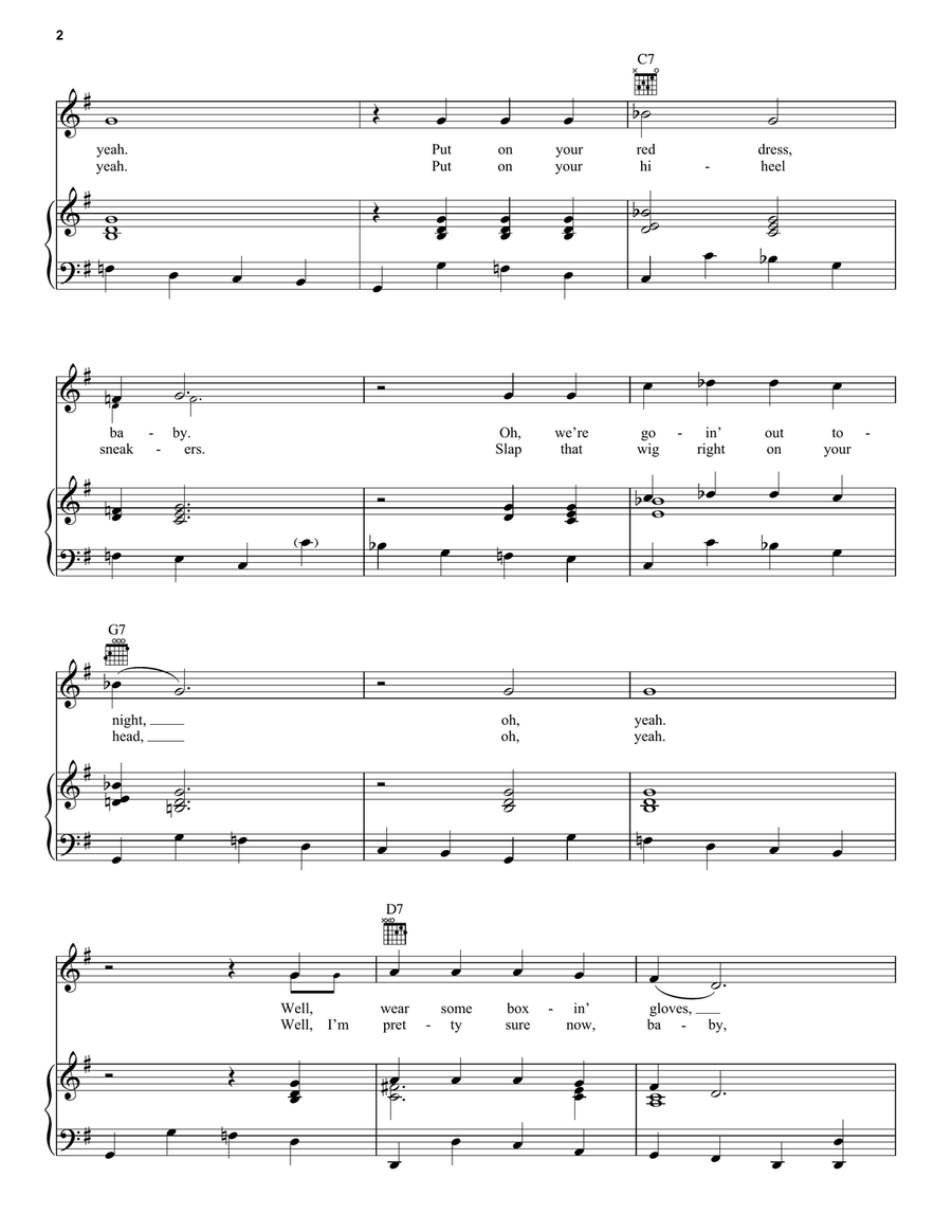 Hi-Heel Sneakers Hi-Heel Sneakers Piano, Vocal, Guitar scores gallery preview page 2