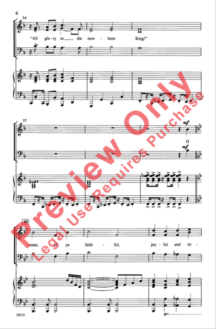 Joy: A Medley of Carols Joy: A Medley of Carols 3-Part scores gallery preview page 6
