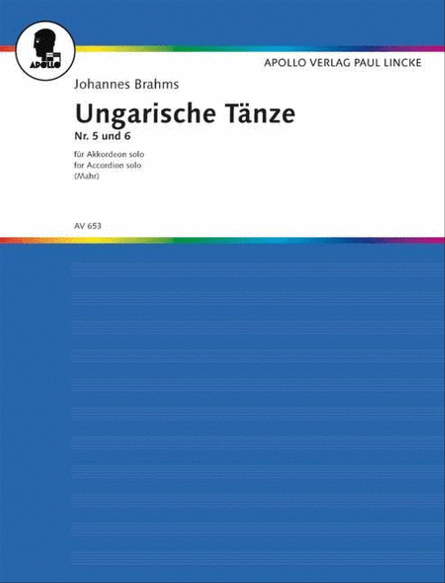 Hungarian Dance No. 5 and 6 Accordion scores gallery preview page 1