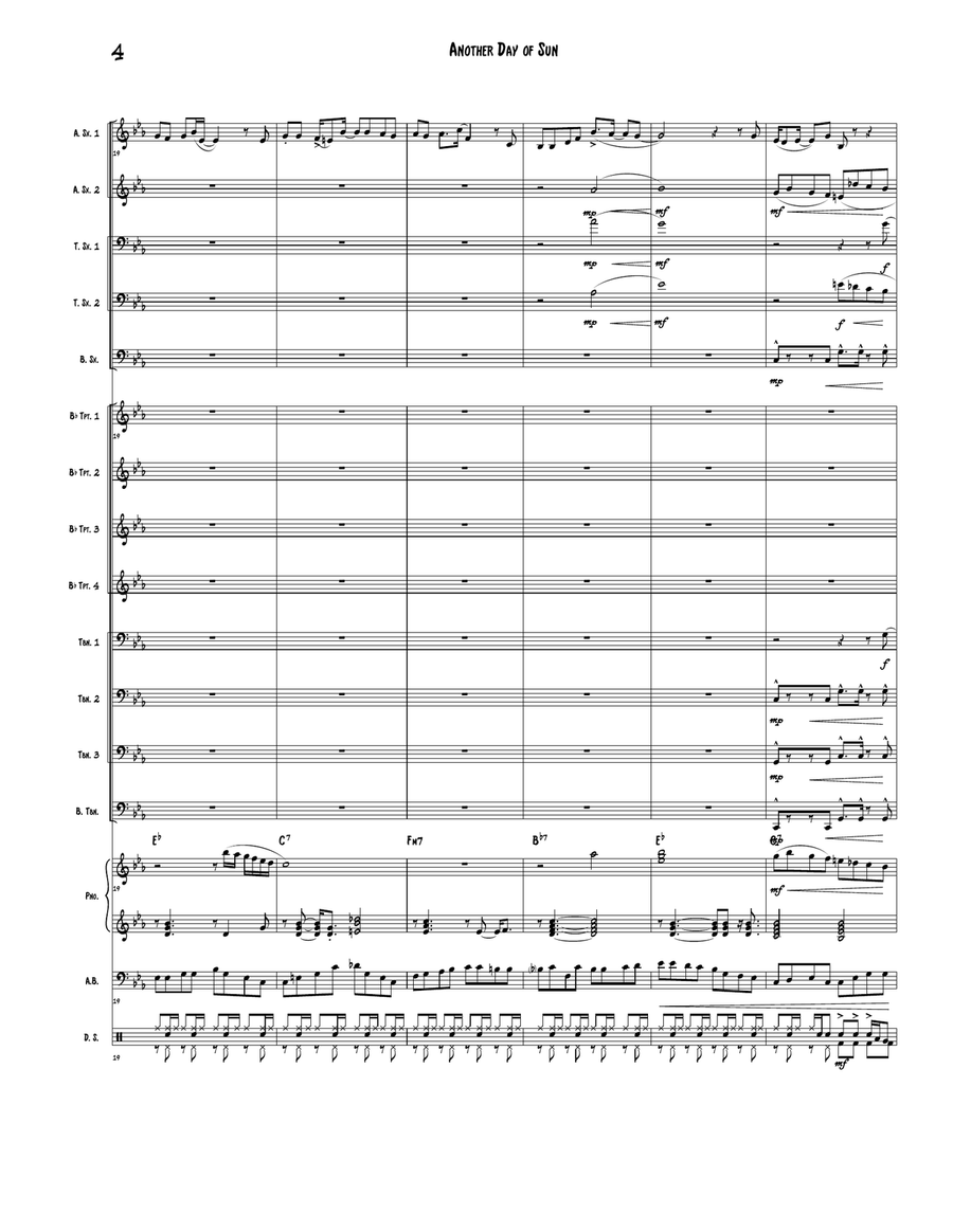 Another Day Of Sun Jazz Ensemble scores gallery preview page 5