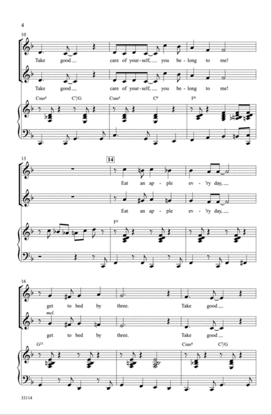 Button Up Your Overcoat Choir scores gallery preview page 3