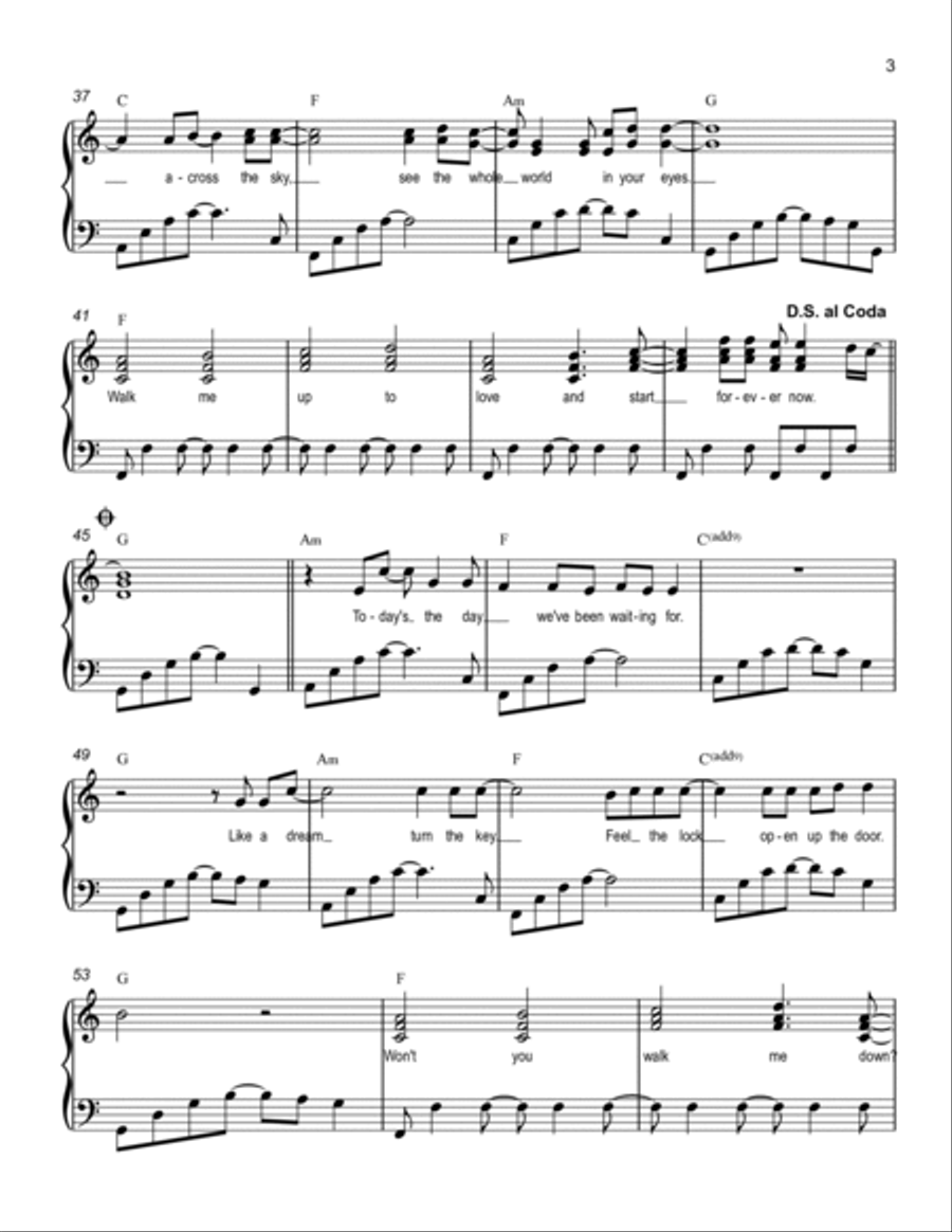 Forever Now (Just Say Yes) Piano Solo scores gallery preview page 3