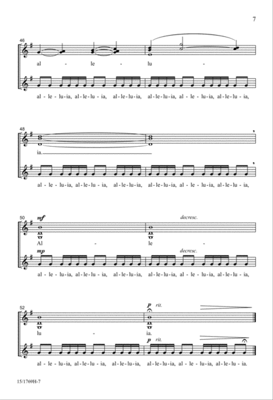 Alleluia Alleluia SSAA scores gallery preview page 7