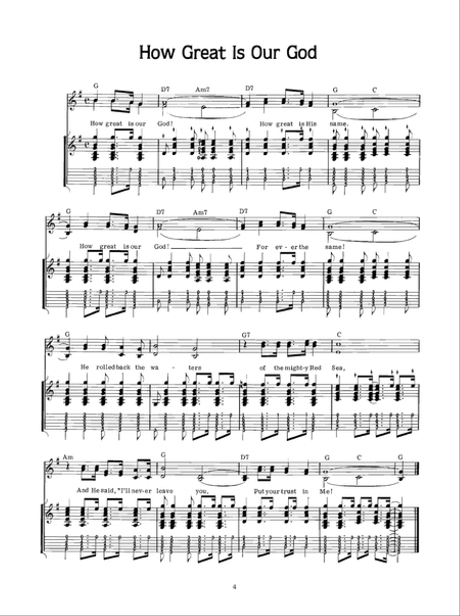 100 Gospel Favorites for Guitar Guitar scores gallery preview page 5