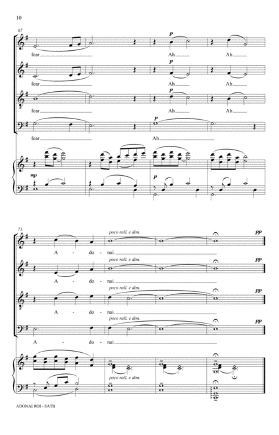 Adonai Roi (Psalm 23) (Rejoice: Honoring the Jewish Spirit) (arr. David Chase) 4-Part scores gallery preview page 10