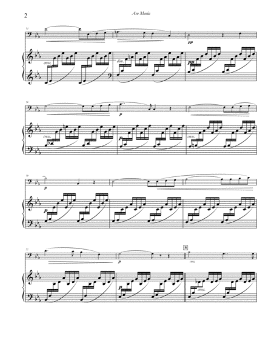 Ave Maria Easy Piano scores gallery preview page 2