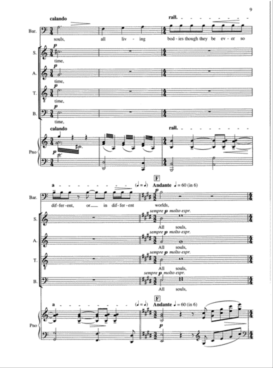 On the Beach at Night Alone Choir scores gallery preview page 3
