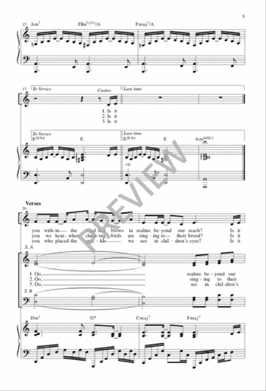 Where Are You God? 4-Part scores gallery preview page 5