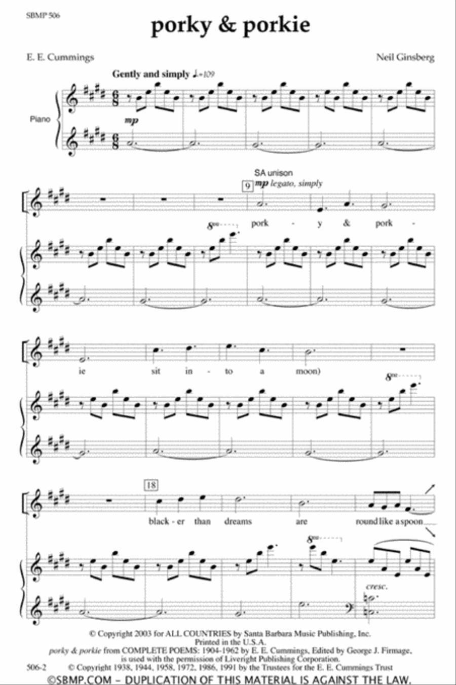 porky & porkie - SA Octavo SA scores gallery preview page 2