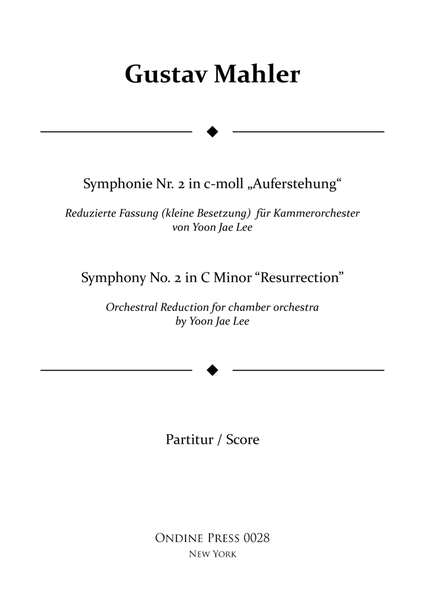 Symphony No. 2 in C Minor "Resurrection" - Score Only image number null