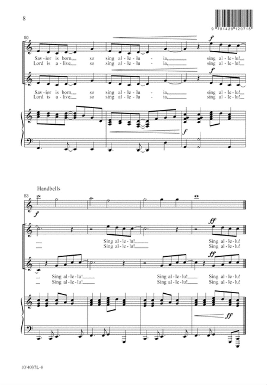 Sing Allelu Sing Allelu Unison Choir scores gallery preview page 8