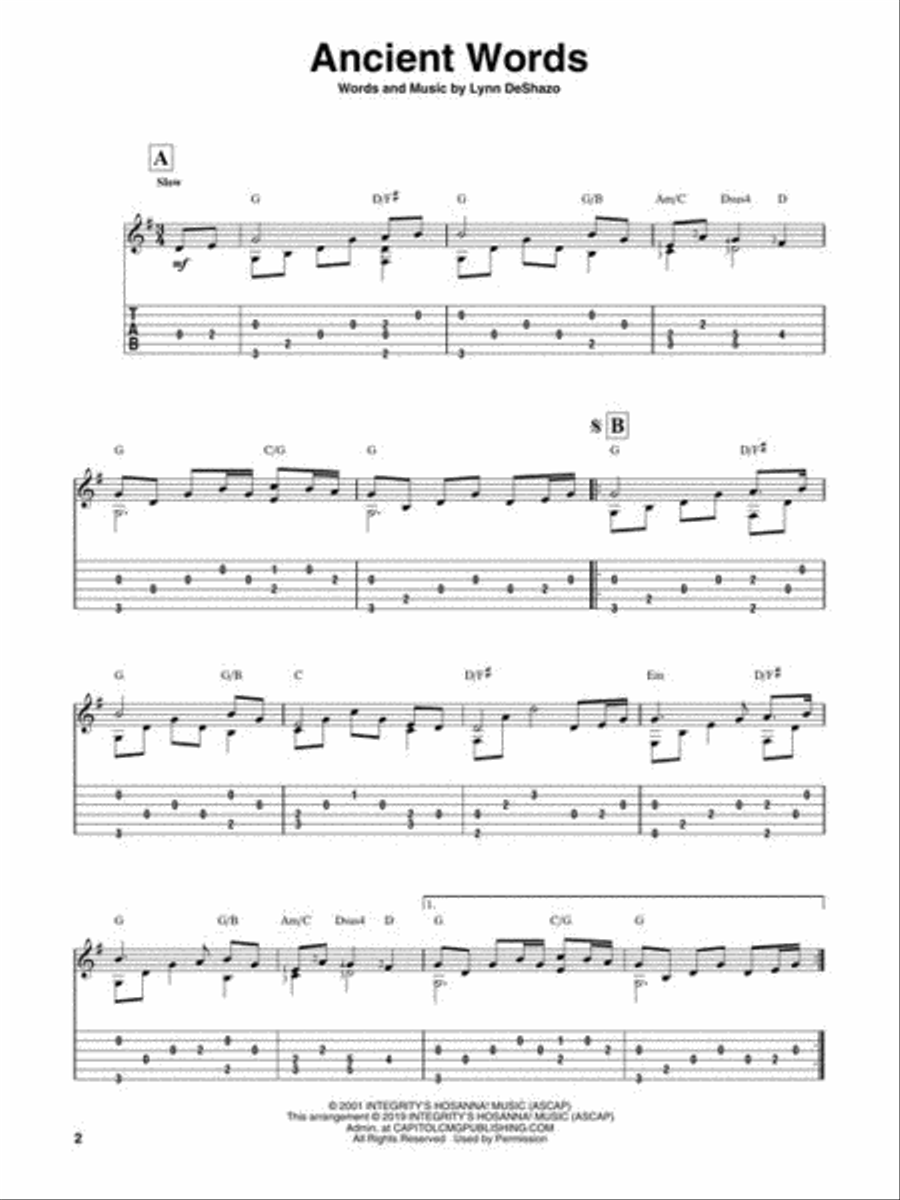 Worship Solos for Fingerstyle Guitar Fingerpicking Guitar scores gallery preview page 4