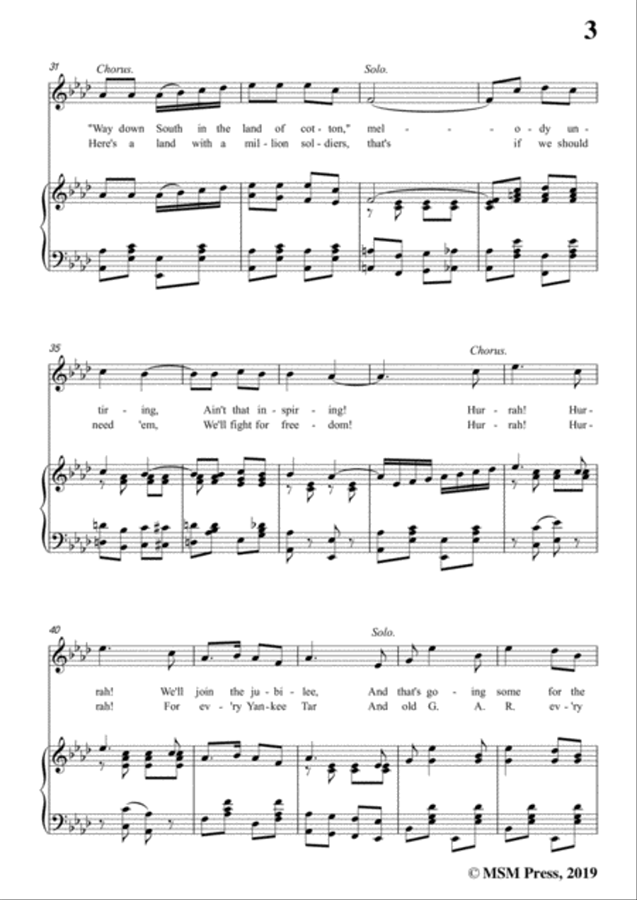 George M. Cohan-You're A Grand Old Rag,in A flat Major,for Voice&Piano Voice scores gallery preview page 5