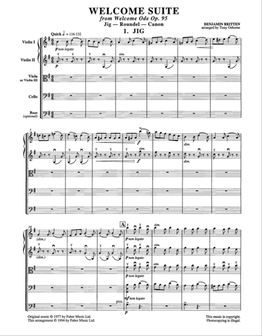 Welcome Suite Welcome Suite String Orchestra scores gallery preview page 2