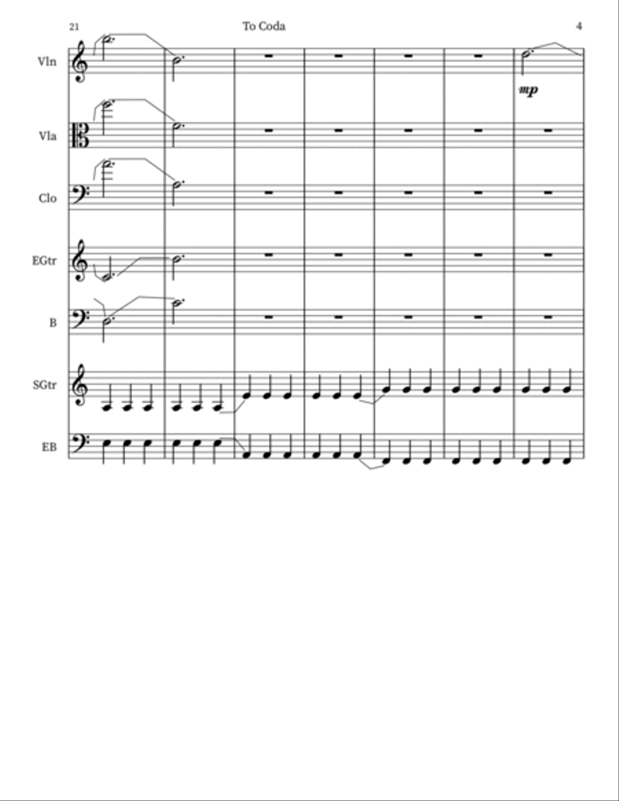 Océan aux Cordes Large Ensemble scores gallery preview page 4