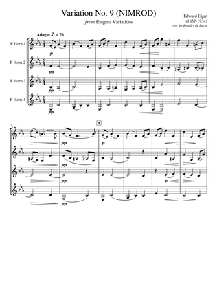 Book cover for Nimrod - Enigma Variations IX for Horn Quartet