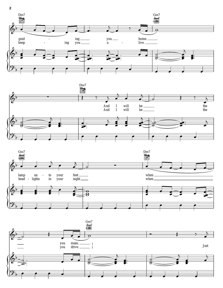 Light Piano, Vocal, Guitar scores gallery preview page 2