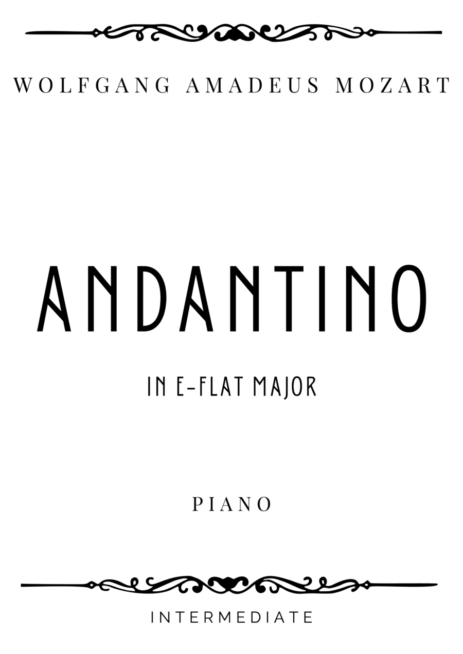 Mozart - Andantino in E flat Major K 236/588b - Intermediate Piano Method scores gallery preview page 1