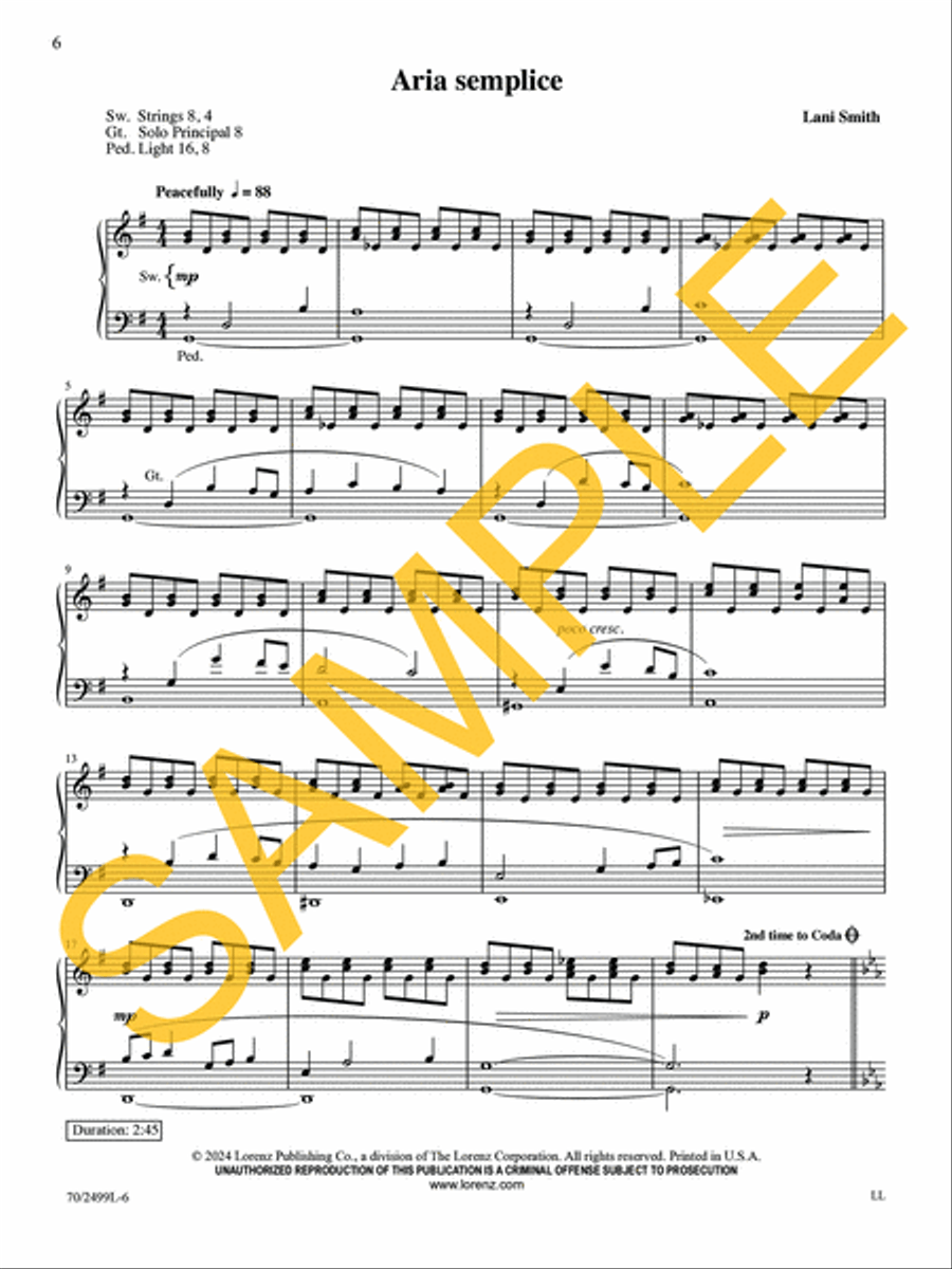 Organ Meditations for Worship, Vol. 2 Organ Solo scores gallery preview page 6