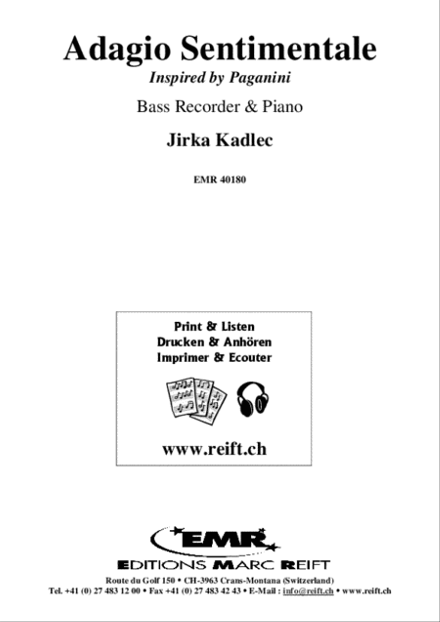 Adagio Sentimentale Bass Recorder scores gallery preview page 2