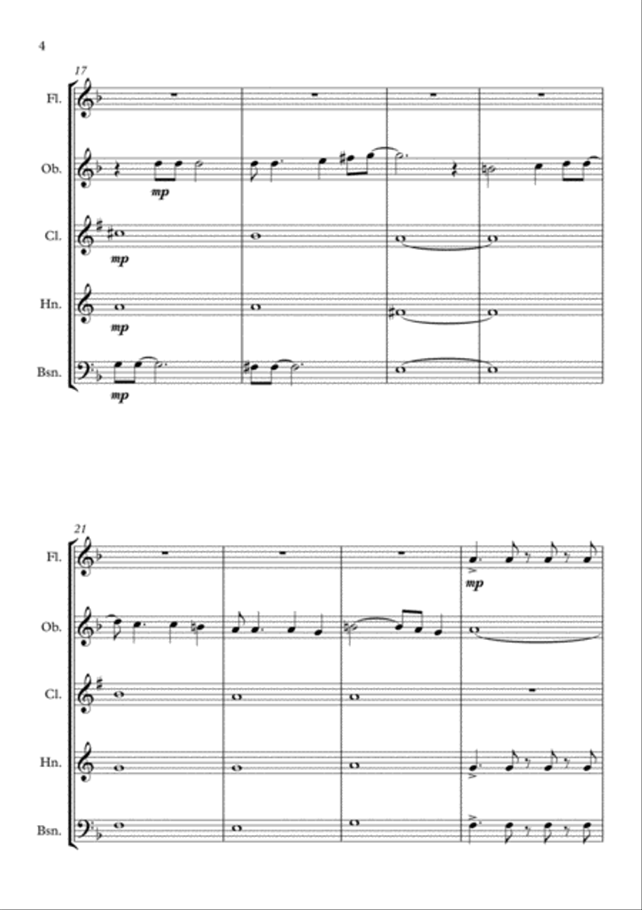 Africa Woodwind Quintet scores gallery preview page 4