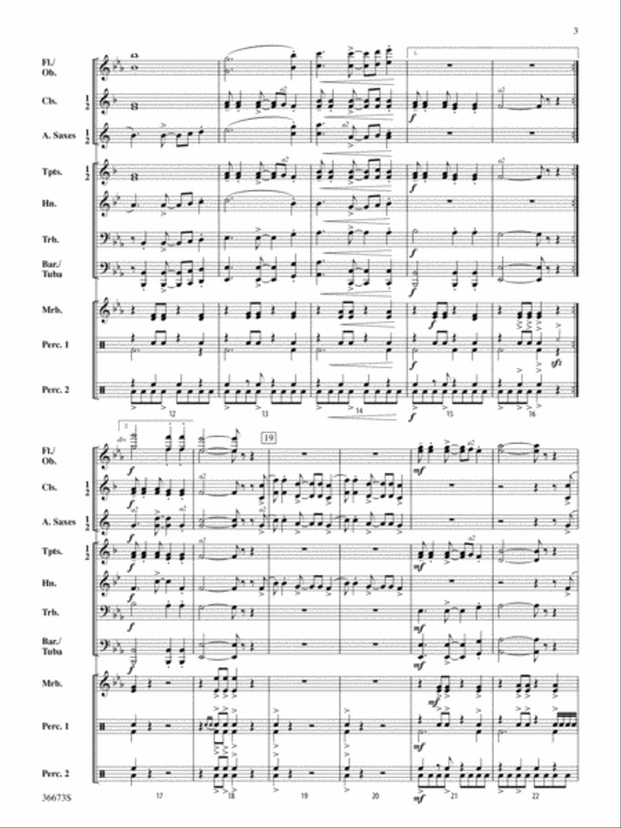 Jamaica Me Crazy: Score Jamaica Me Crazy: Score Concert Band scores gallery preview page 3