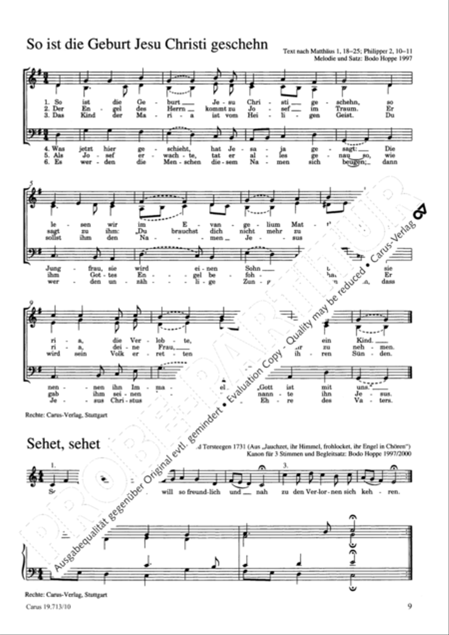Neue Lieder und Kanons zu Advent/Weihnachten Choir scores gallery preview page 10