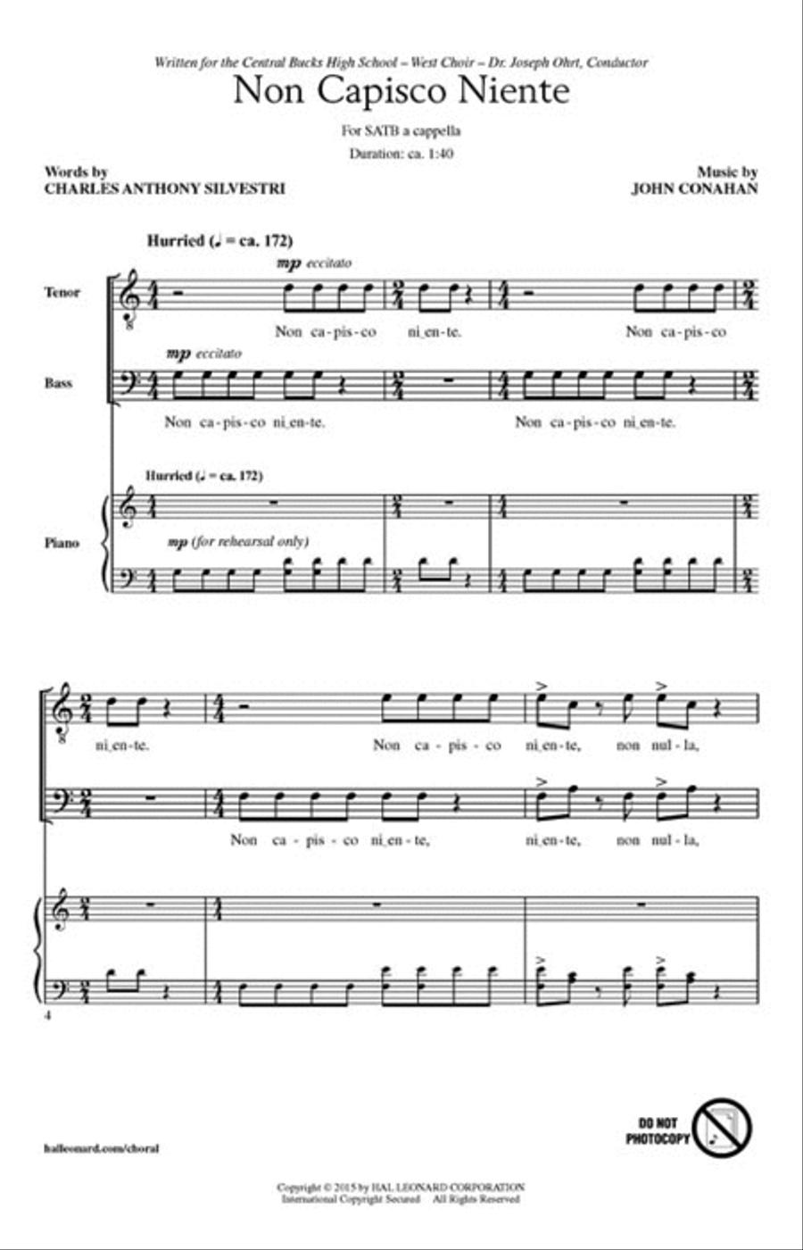 Non Capisco Niente 4-Part scores gallery preview page 2