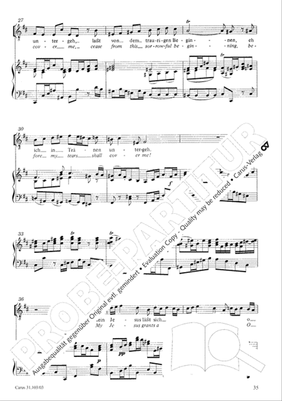 You shall be weeping and crying (Ihr werdet weinen und heulen) 4-Part scores gallery preview page 36