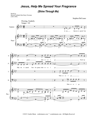 Book cover for Jesus, Help Me Spread Your Fragrance (Shine Through Me) (SATB)