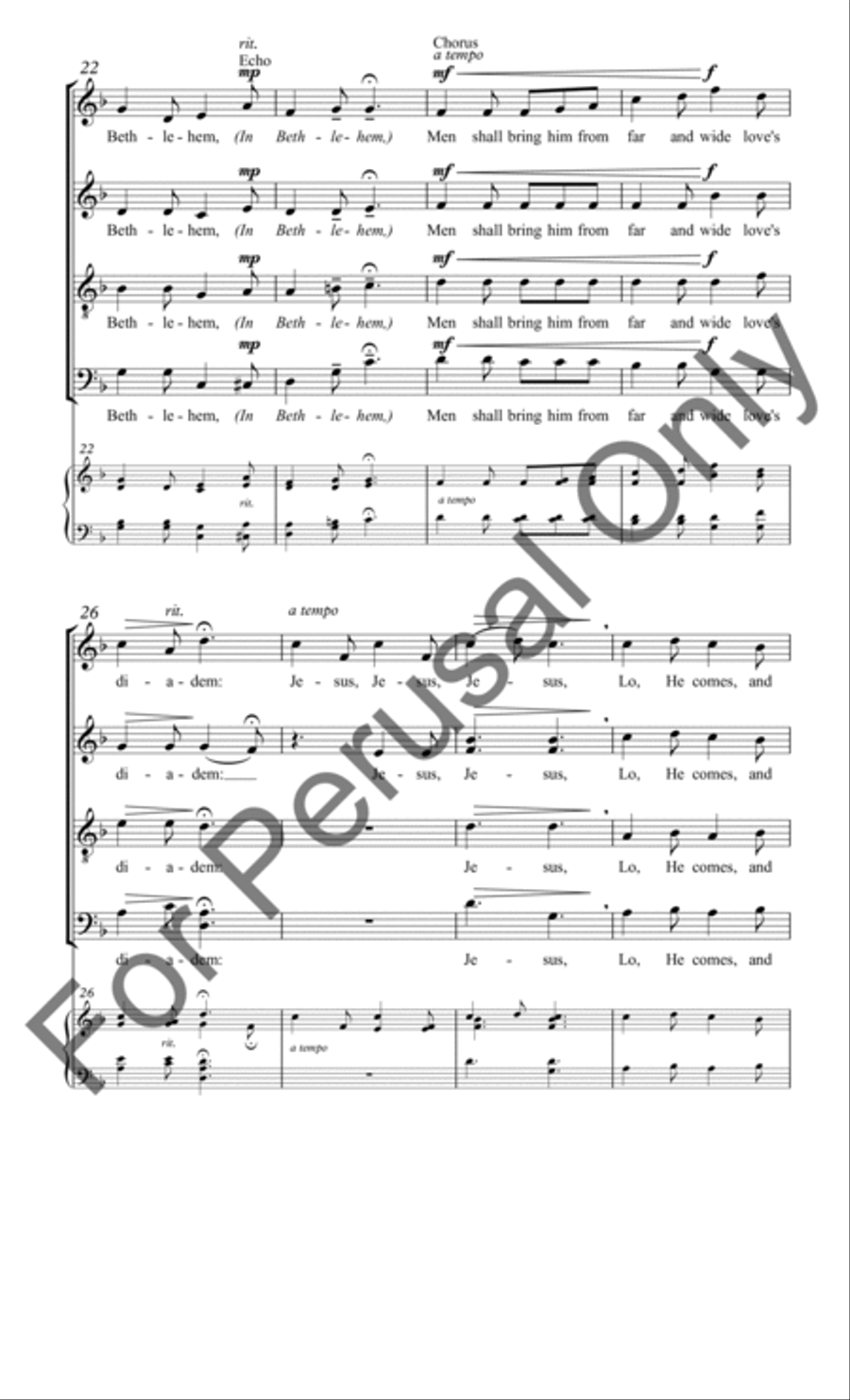 Song of the Crib Divisi scores gallery preview page 4