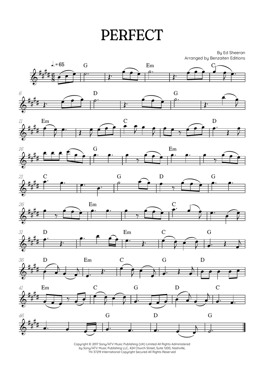 Perfect Alto Saxophone scores gallery preview page 1