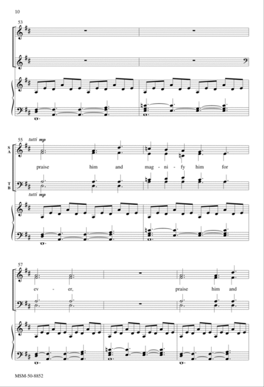 O Ye Mountains and Hills (Mvt 2 from Festival Benedicite) 4-Part scores gallery preview page 10