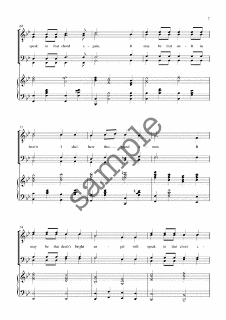 The Lost Chord TTBB scores gallery preview page 7