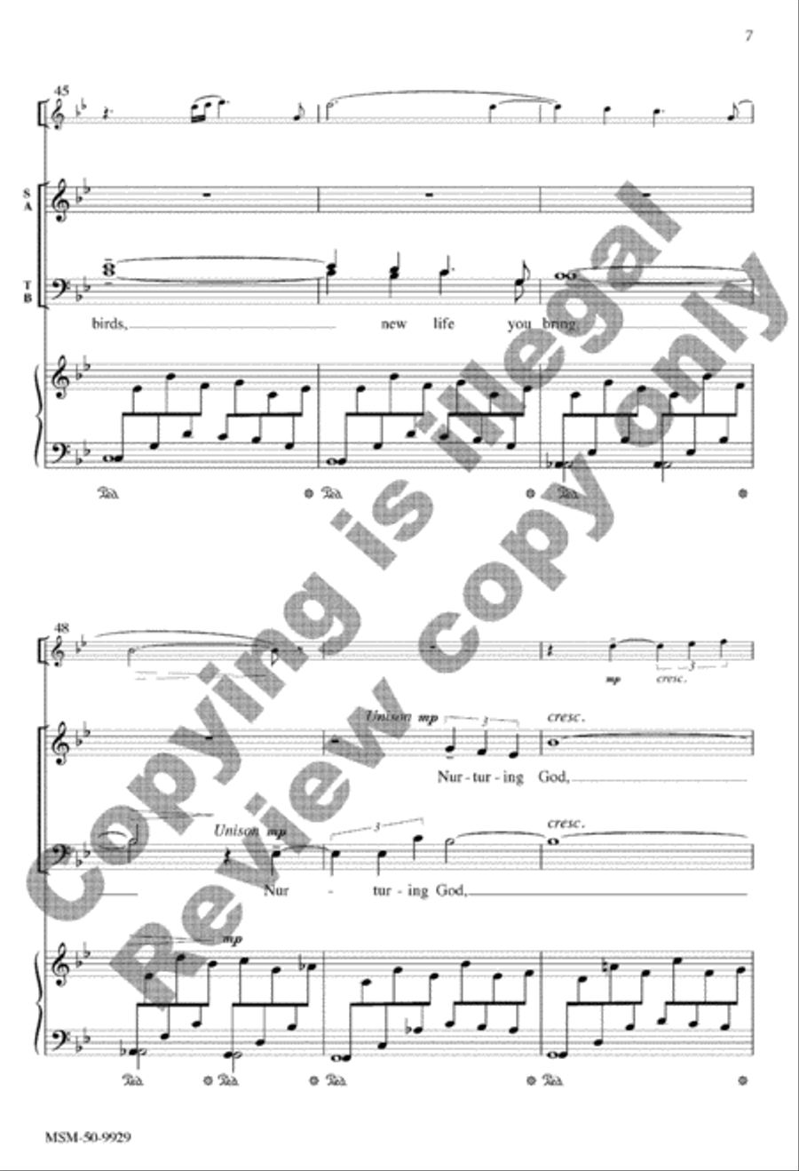 Ancient Waters Warmed with Life 4-Part scores gallery preview page 26