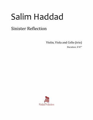 Sinister Reflection (violin, viola and cello) Op. 10