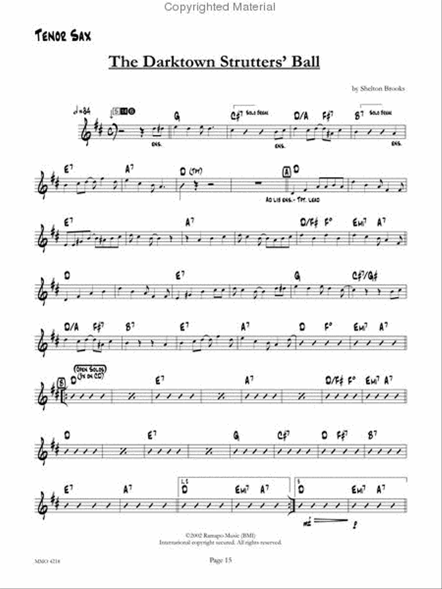 Chicago-Style Jam Session - Traditional Jazz Series Tenor Saxophone scores gallery preview page 2