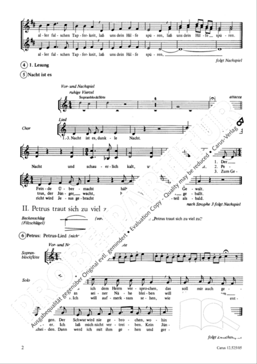 Die dunkle Nacht des Petrus 2-Part scores gallery preview page 3