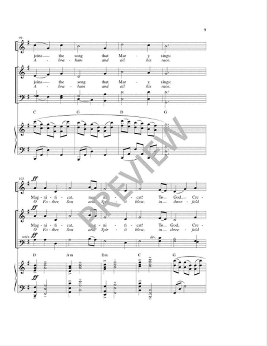 Canticle of Mary Canticle of Mary 4-Part scores gallery preview page 10