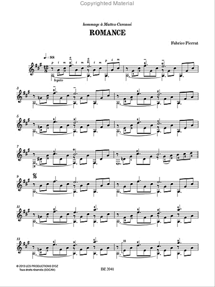 Romance Classical Guitar scores gallery preview page 2