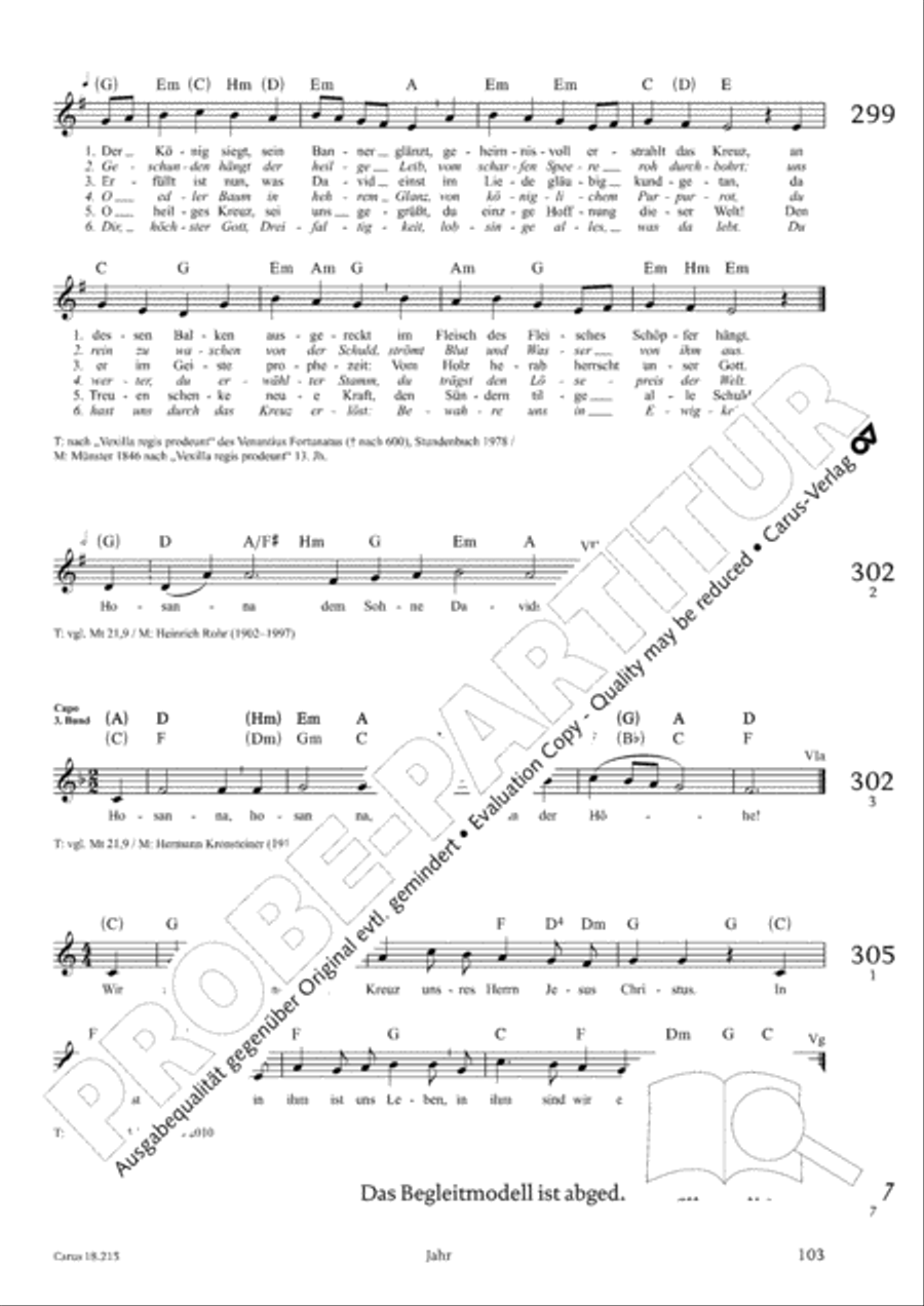 Gitarrenbuch zum Gotteslob Guitar scores gallery preview page 97