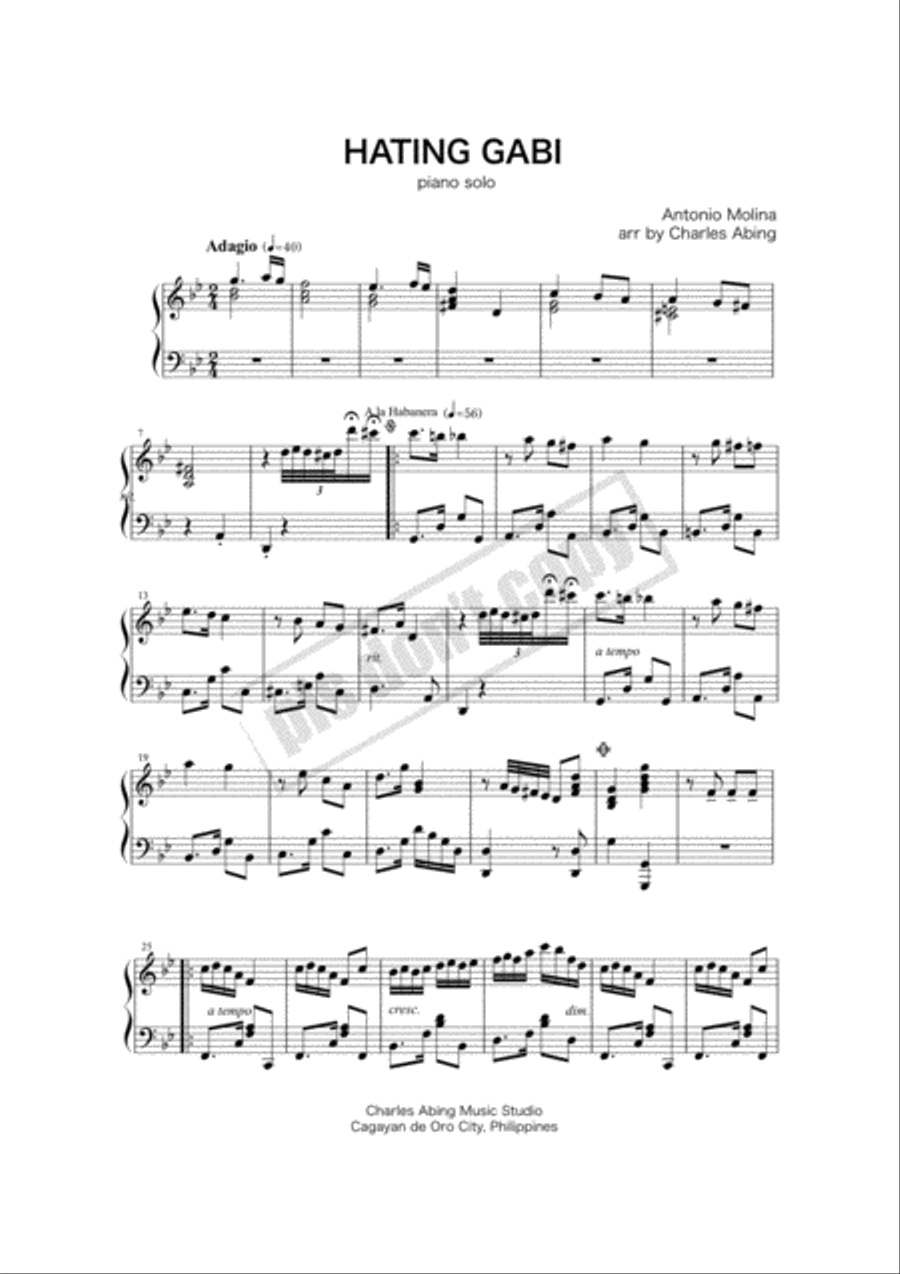 Hating Gabi for piano solo Piano Solo scores gallery preview page 2