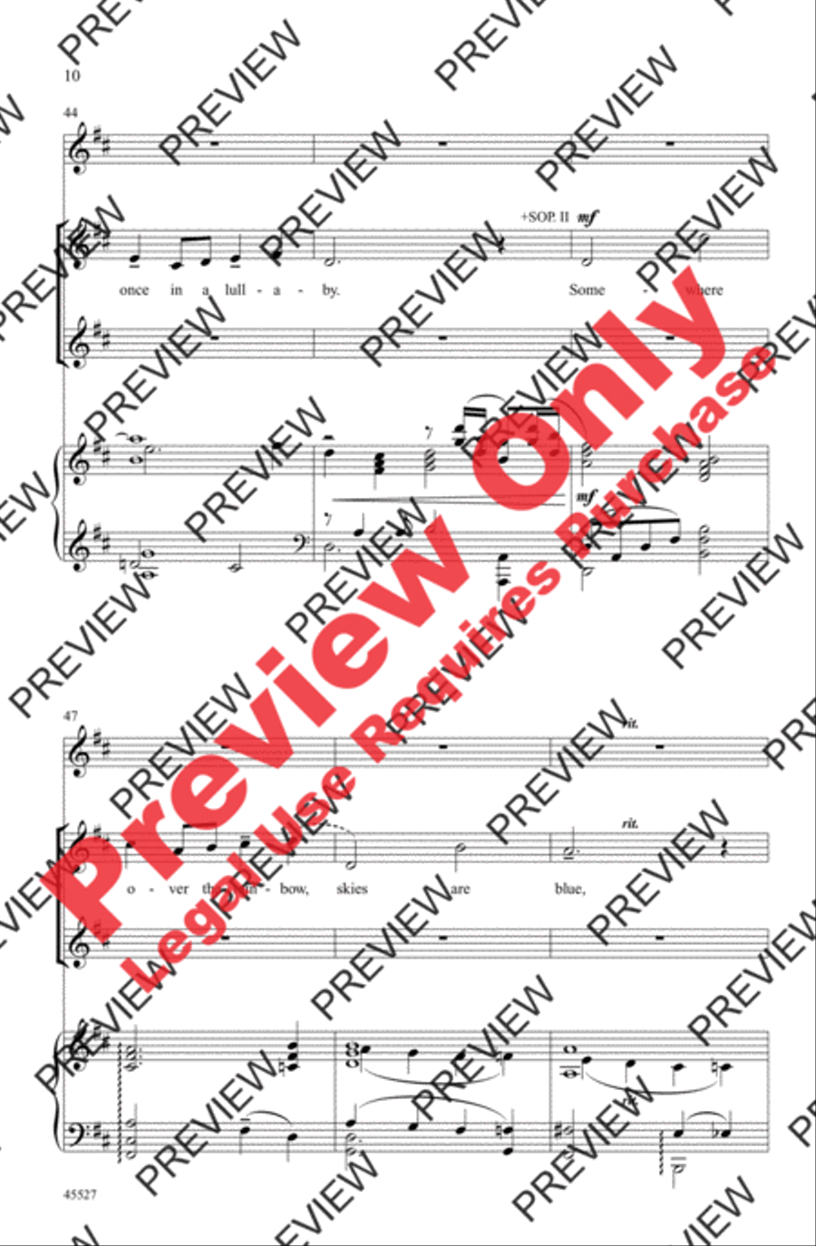 Over the Rainbow Women's Choir scores gallery preview page 10